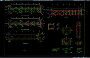 detail layout jembatan baja dan tumpuan bearing