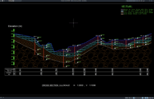 Download Detail Penampang Geoteknik DWG AutoCAD detail penampang geoteknik