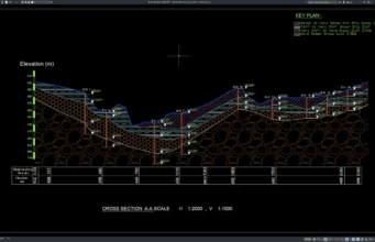 Download Detail Penampang Geoteknik DWG AutoCAD detail penampang geoteknik