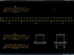 Download Detail Penampang Melintang Jembatan Rangka Baja DWG AutoCAD detail penampang melintang jembatan rangka baja