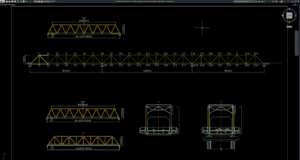 detail penampang melintang jembatan rangka baja
