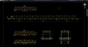 detail penampang melintang jembatan rangka baja