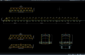 detail penampang melintang jembatan rangka baja