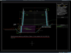Download Detail Penampang Tulangan Dinding Penahan Tanah untuk Pipa Uap DWG AutoCAD detail penampang tulangan dinding penahan tanah untuk pipa uap