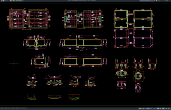 Download Detail Penulangan Bak Irigasi DWG AutoCAD detail penulangan bak irigasi