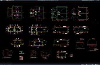 Download Detail Penulangan Tangki Pemadam Kebakaran DWG AutoCAD detail penulangan tangki pemadam kebakaran