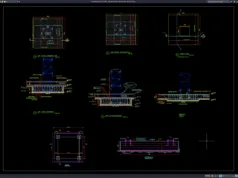 Download Detail Pondasi Tower Crane DWG AutoCAD detail pondasi tower crane