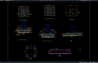 Download Detail Pondasi Tower Crane DWG AutoCAD detail pondasi tower crane