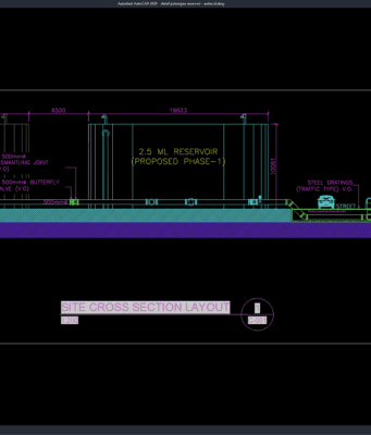 Download Detail Potongan Reservoir DWG AutoCAD detail potongan reservoir