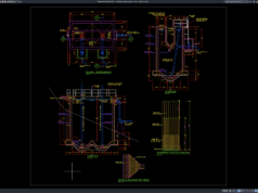Download Detail Potongan Tangki Imhoff DWG AutoCAD detail potongan tangki imhoff