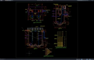 Download Detail Potongan Tangki Imhoff DWG AutoCAD detail potongan tangki imhoff