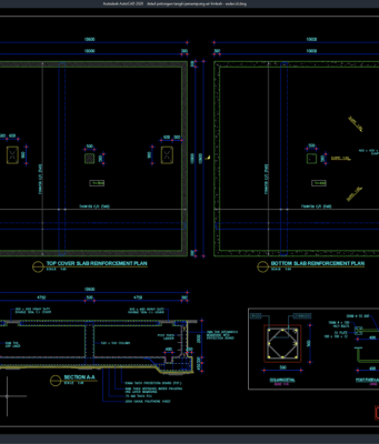 Download Detail Potongan Tangki Penampung Air Limbah DWG AutoCAD detail potongan tangki penampung air limbah