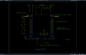 Download Detail Potongan Valve Box DWG AutoCAD detail potongan valve box