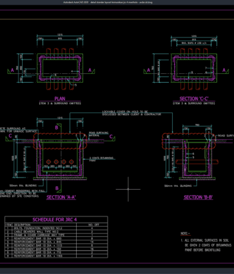 detail standar layout komunikasi jrc 4 manhole