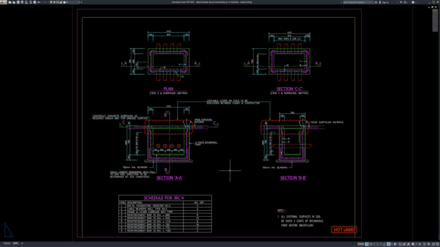 detail standar layout komunikasi jrc 4 manhole