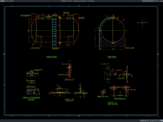 Download Detail Tangki Penyimpanan Asam DWG AutoCAD detail tangki penyimpanan asam