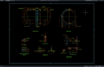 Download Detail Tangki Penyimpanan Asam DWG AutoCAD detail tangki penyimpanan asam