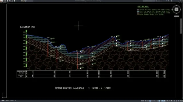 geotechnical cross section geotechnical cross section