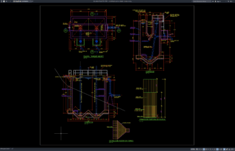 Download Imhoff Tank Section Details DWG AutoCAD imhoff tank section details
