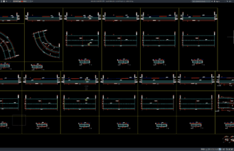 Download Layout Beton Box Culvert Lengkung DWG AutoCAD layout beton box culvert lengkung