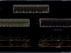 Download Layout Penerangan dan Daya Gudang DWG AutoCAD layout penerangan dan daya gudang