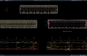 Download Layout Penerangan dan Daya Gudang DWG AutoCAD layout penerangan dan daya gudang