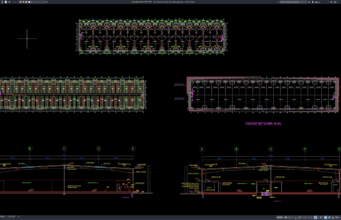 Download Layout Penerangan dan Daya Gudang DWG AutoCAD layout penerangan dan daya gudang