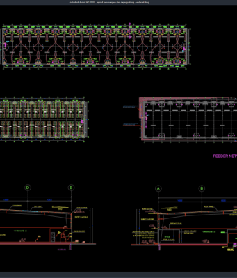 layout penerangan dan daya gudang