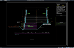 Download Reinforced Retaining Wall (Steam Pipes) Cross Section DWG AutoCAD reinforced retaining wall (steam pipes) cross section