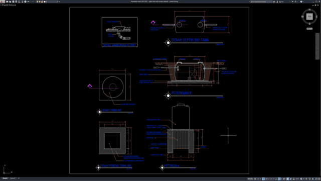 septic bio tank section details septic bio tank section details