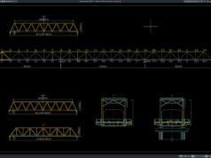 Download Steel Truss Bridge Cross Section DWG AutoCAD steel truss bridge cross section