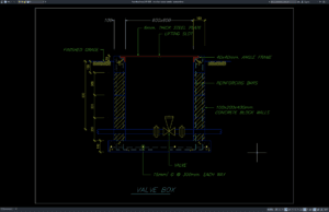 valve box section details