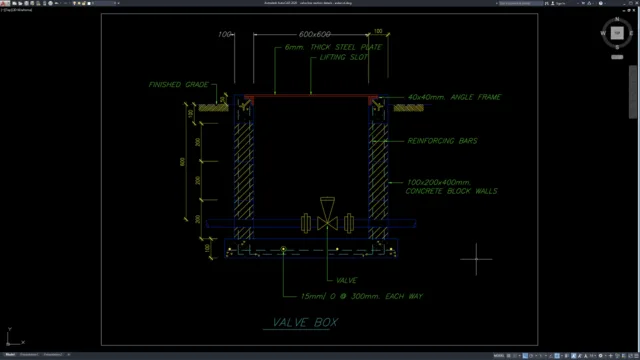valve box section details valve box section details