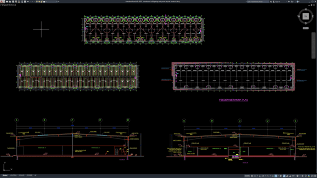 warehouse full lighting and power layout warehouse full lighting and power layout