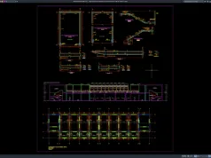 Download Airport Staircase Elevation and Reinforcement Details DWG AutoCAD airport staircase elevation and reinforcement details