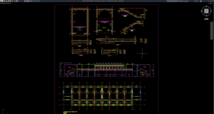 airport staircase elevation and reinforcement details