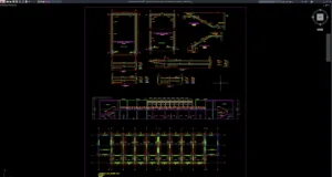airport staircase elevation and reinforcement details