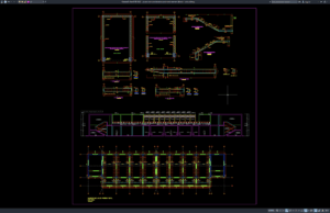 Download Airport Staircase Elevation and Reinforcement Details DWG AutoCAD airport staircase elevation and reinforcement details