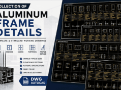 Download Aluminum Frame Details Collection DWG AutoCAD aluminum frame details collection
