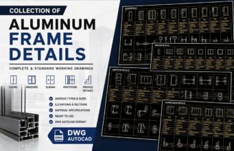 Download Aluminum Frame Details Collection DWG AutoCAD aluminum frame details collection