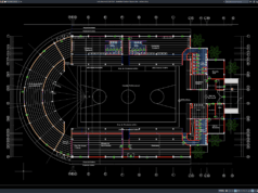 Download Basketball Stadium Layout Plan DWG AutoCAD basketball stadium layout plan