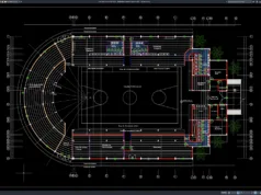 Download Basketball Stadium Layout Plan DWG AutoCAD basketball stadium layout plan