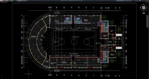 basketball stadium layout plan