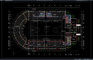 Download Basketball Stadium Layout Plan DWG AutoCAD basketball stadium layout plan