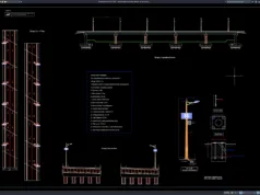 Download Bridge Lighting System Details DWG AutoCAD bridge lighting system details