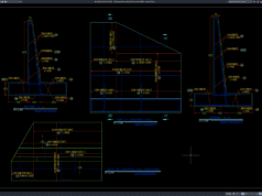 Download Bridge Retaining Wall Reinforcement Details DWG AutoCAD bridge retaining wall reinforcement details