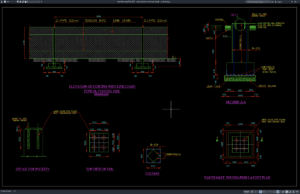 chain link fence elevation details