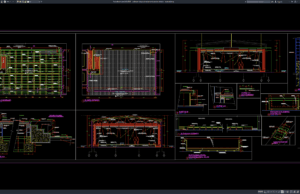 Download Coliseum Stage Elevation and Section Details DWG AutoCAD coliseum stage elevation and section details