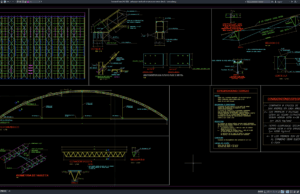 Download Colosseum Steel Roof Elevation and Section Details DWG AutoCAD colosseum steel roof elevation and section details