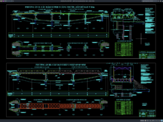 Download Denah dan Tampak Jembatan Baja DWG AutoCAD denah dan tampak jembatan baja